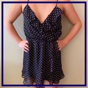 Navy Polka Dot Sundress
